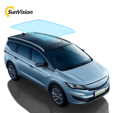 Light Blue Sunroof Film - 99% Heat Rejection & Anti-UV TPU Car Ice Armor