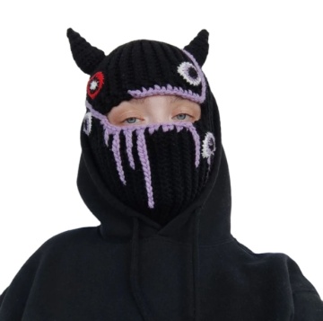 Halloween Devil Horn Balaclava – Hot Selling Custom Knitted Hat