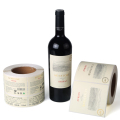 Rotolo di etichette per imballaggio vino stampate autoadesive OEM