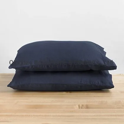 White Pure French Linen Pillow Case Set