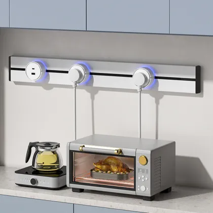 OEM Wall Hidden Aluminum Power Track Socket Adapter