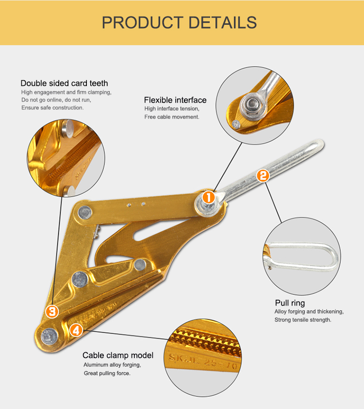 Aluminum Alloy Insulated Conductor Grip Come Along Clamp