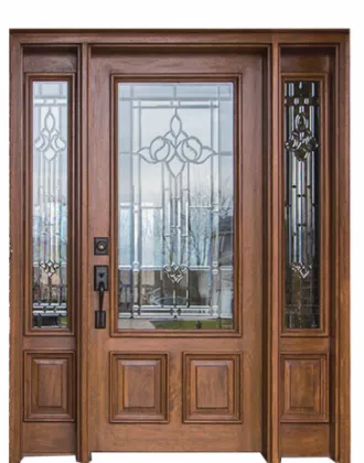 Luxury Custom Villa Big Solid Wood Modern Front Entrance Door with Smart Lock