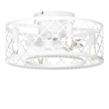 18 Inch Flush Mount LED Ceiling Fan with Light and Remote