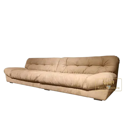 Custom Made Italian High-End Fabric 3-Seater Living Room Sofa