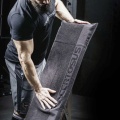 Sweat workout cotton towel black gym towel