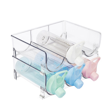 Free Standing PET Wine Bottle Rack Organizer for Refrigerator