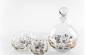 Decantadora de jarra de vidrio transparente con calcomanía