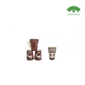 Uso de bebidas Taza de papel con mango de té y café de 8 oz