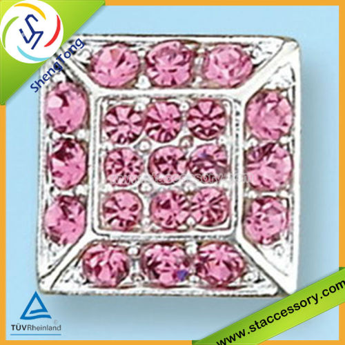 pink square rhinestone button decorative metal buttons garment accessories rhinestone decorative button