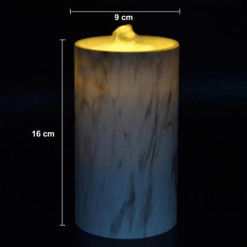 Rechargeable Marbled Led Water Fountain Candles