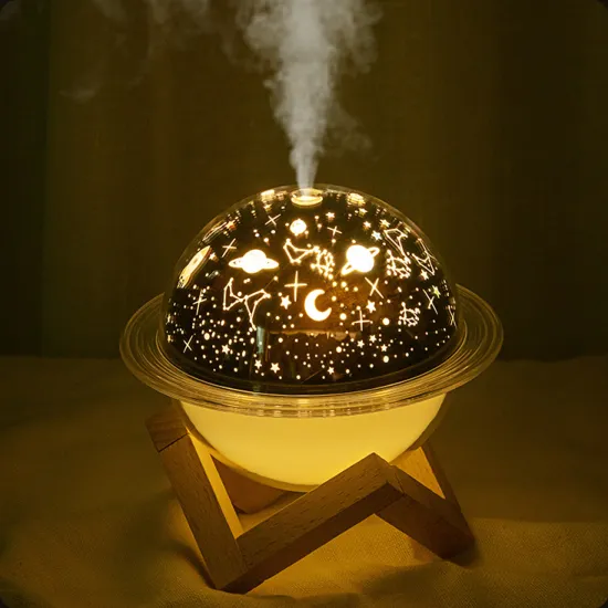 Projector Lamp Cool Mist Humidifier 250ml Portable Automatic Mist Sprayer with Color Changing LED Light