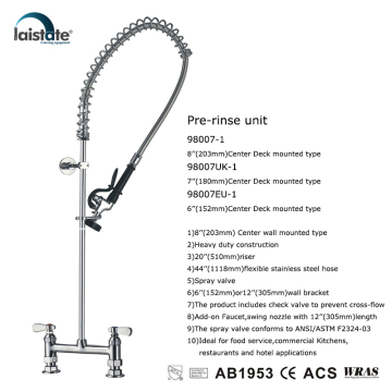 Commercial Kitchen 8''(203mm) Center Deck Mounted Pre-Rinse Unit Faucet (98007-1)