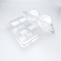 4 „Cavity“ skaidrios plastikinės lizdinės plokštelės „Macaron Clamshell“ pakuotė