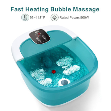 Foot Spa Massager with Heat Bubble Vibration