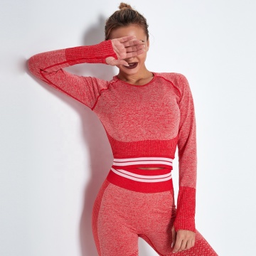 High-Quality Jacquard Weave Yoga Tops for Women
