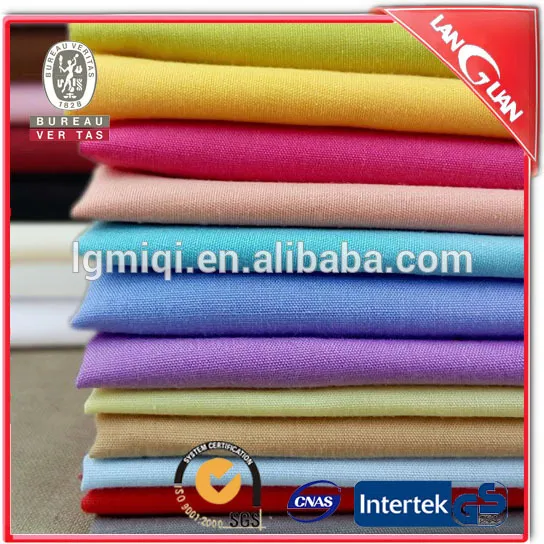 SGS certified Fashionable color dyed cotton poplin