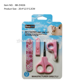 hot sell pink plastic good quality charming cute mini baby nail clipper set