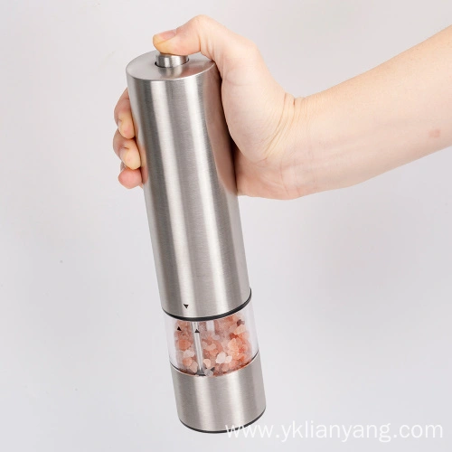 1pc Electric Salt & Pepper Grinder Set Battery Operated With Adjustable  Coarseness, Stainless Steel Body And Acrylic Spice Chamber