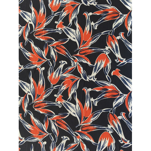 Tropical Design Polyester Bubble Crepe Printing Fabric