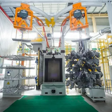 Spinner Hanger Type Shot Blasting Machine Surface Blasting Systems Shot Cleaning Machine for Aluminum-Zinc Alloy Metal Casting