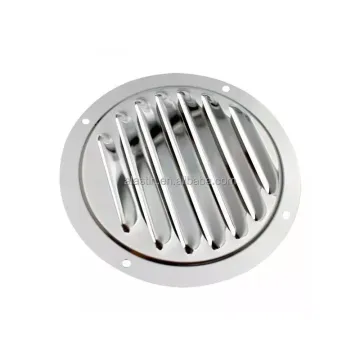 Mirror Polish Stainless Steel Round Louvered Vent Cover 4 inch/5 inch for Marine Boats and Yachts
