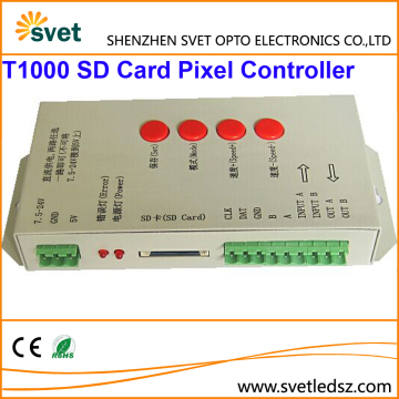 T1000 SD Card Programmable Digital RGB LED Strip Controller Led Pixel Controller