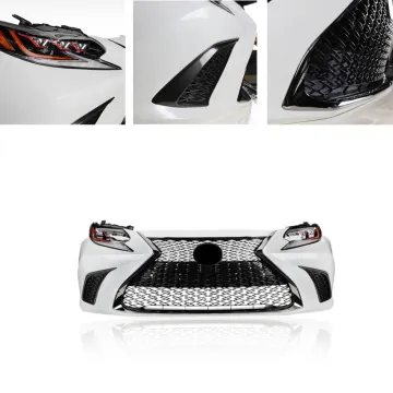 MAICTOP Car Body Kit 2012 Upgrade to 2018 Front Bumper Grille with 3 Lens Headlight for ES200 ES300