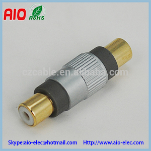 longer 43mm full metal jacket Jacket RCA female to female adaptor connector
