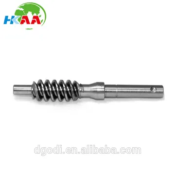 cnc machining steering worm shaft, steel gear rolled shaft made in china