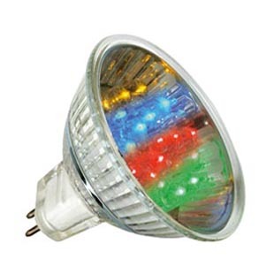 MR16 GU5.3 1W LED RGB red / green / blue color spot bulb