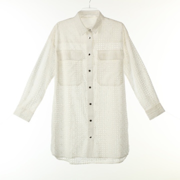 Blouse Snap Button ​Cotton Long Shirts