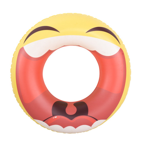 Opblaasbare Smiley Pool Float Float Opblaasbare Bern Swim Ring