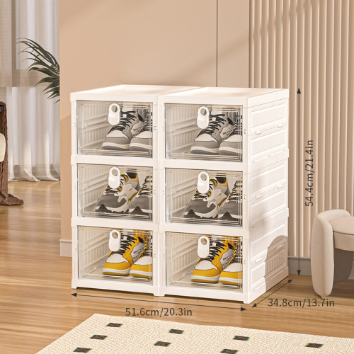 Foldable Shoe Storage Cabinet with Compact Design