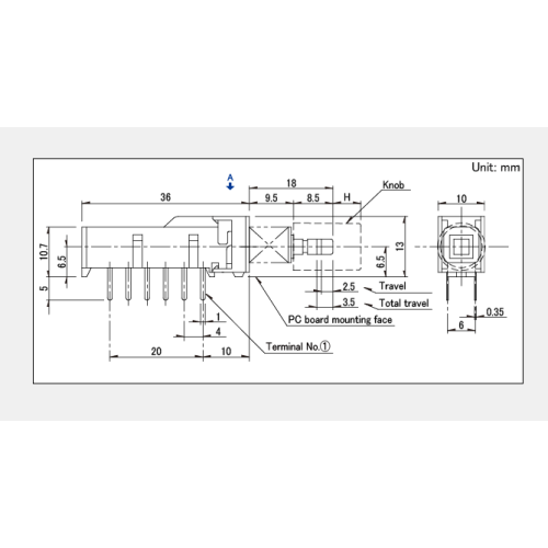 Spun series push switch