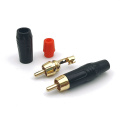 Gold-plated Male RCA Audio Speaker Plugs Cable Connector
