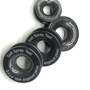 Lage wrijving 6061 Aluminium PTFE gecoate hard anodize ringen tegen goedkope prijzen