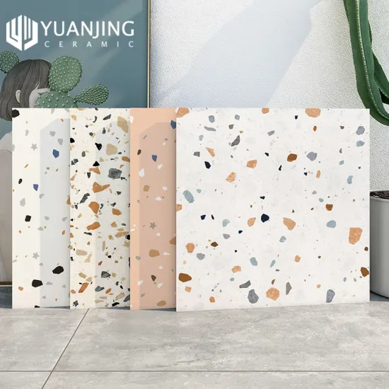 Colorful Terrazzo Matte 600x600mm Glazed Floor and Wall Tiles for Living Rooms and Balconies