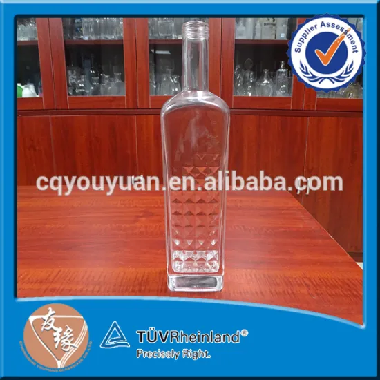 375ml 750ml 1000ml screw cap unique glass bottle for liquor