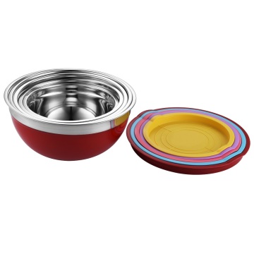 Colorful Powder Coating Steel Salad Bowl