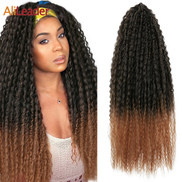 Afro sintético Rizos Kinky Curly Braiding Extensiones de cabello