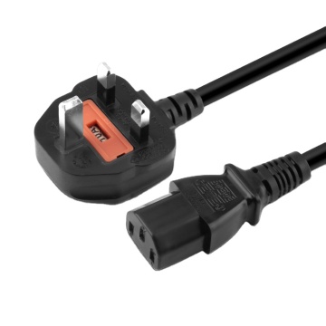 UK Computer Power Cord 3 Pin Lead IEC 320 C13 to BS 1363 UK Plug Mains Power Cable
