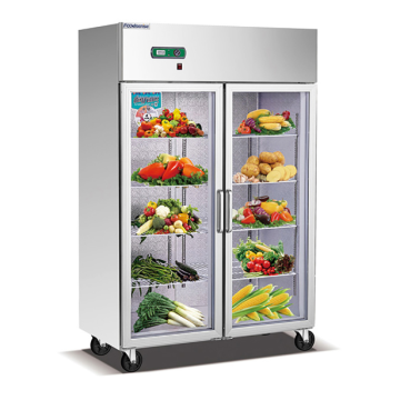 Commercial Supermarket Food Freezer Glass Door Refrigerated Cabinet
