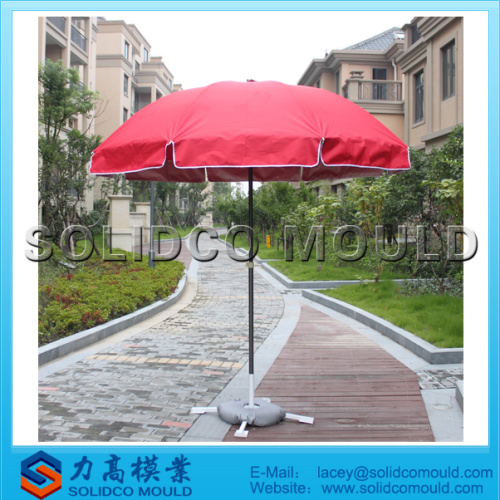 Conjunto de guarda -chuva personalizado do pátio, molde de guarda -praia de plástico