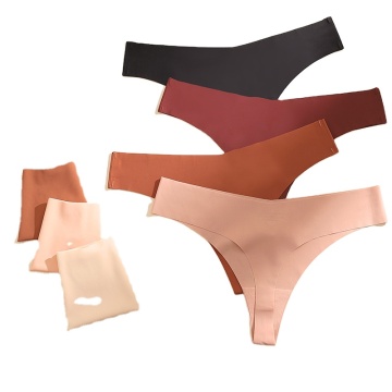 Plus Size Women's Ice Silk Seamless Panties: Lacy Briefs for Ladies