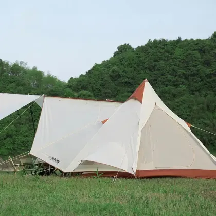 Luxury Pyramid Telescopic Rainproof Sunscreen Tent for Outdoor Camping