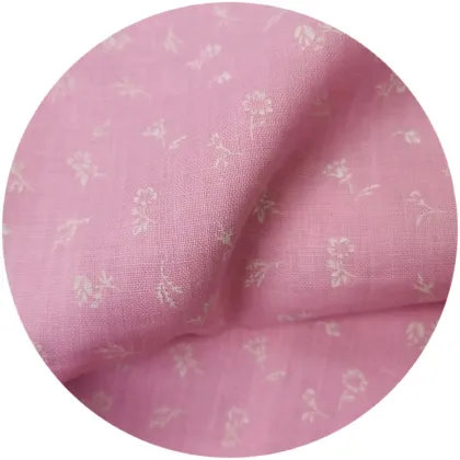 Linen Printed Fabric for Dresses, Bags, and Home Textiles