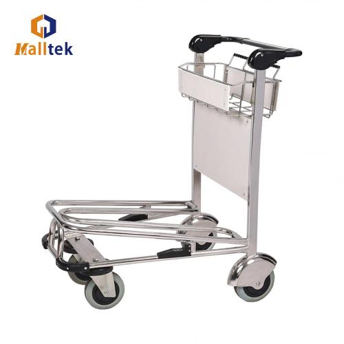 Double Layer Airport Trolley Double-layer stainless steel airport luggage trolley Supplier