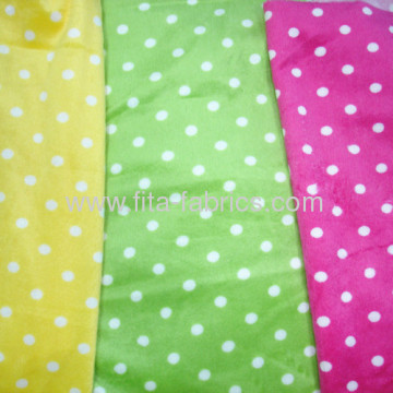 100%polyester Dotted Knitted Soft Velboa Fabric 