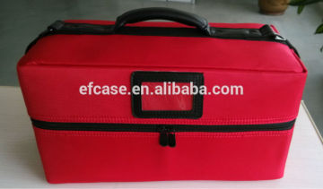 2014 HOT SELLING PORTABLE RED NYLON MAKEUP CASES